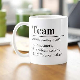 Taza De Café Definición de equipo personalizada Agradecimiento