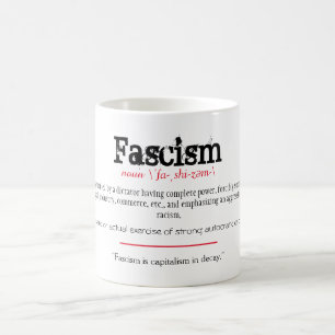 Taza De Café Definición de fascismo Declaración política Rojo