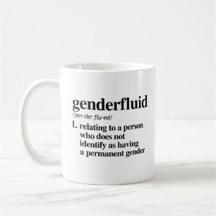 Taza De Café Definición de Genderfluido - Términos LGBTQ defi