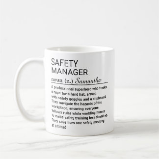Taza De Café Definición de Gerente de Seguridad Divertida Perso
