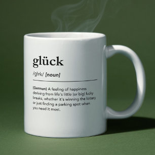 Taza De Café Definición de Glück Diccionario Minimalista de pal