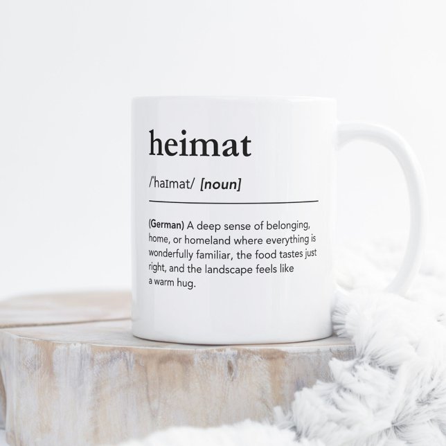 Taza De Café Definición de Heimat Diccionario alemán Minimalist (Subido por el creador)
