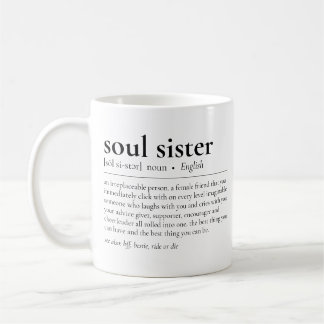Taza De Café Definición de hermana Soul que significa mejor mús