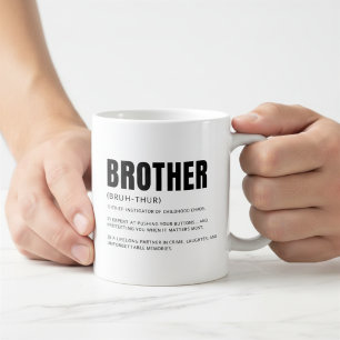 Taza De Café Definición de Hermano Divertida y Sentimental