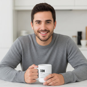 Taza De Café Definición de Hijo Divertida y Sentimental