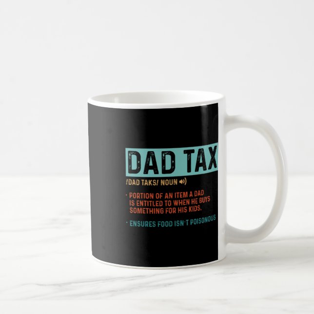 Taza De Café Definición de impuestos de papá Hombres Día 1 grac (Derecha)