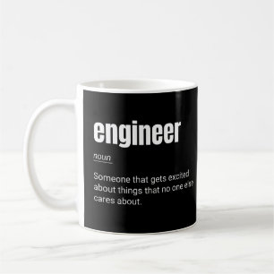 Taza De Café Definición de ingeniero chistoso nerd ingeniería