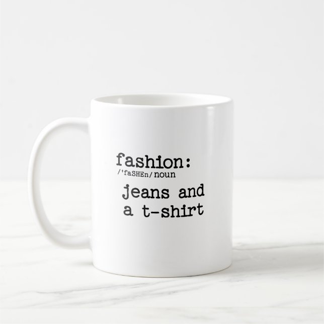 Taza De Café Definición de jeans de moda y camiseta (Izquierda)