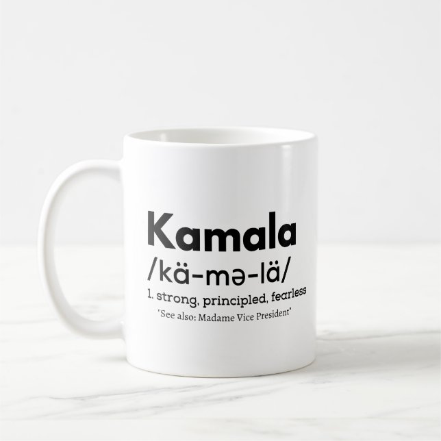 Taza De Café definición de kamala, kamela, definición de kamala (Izquierda)