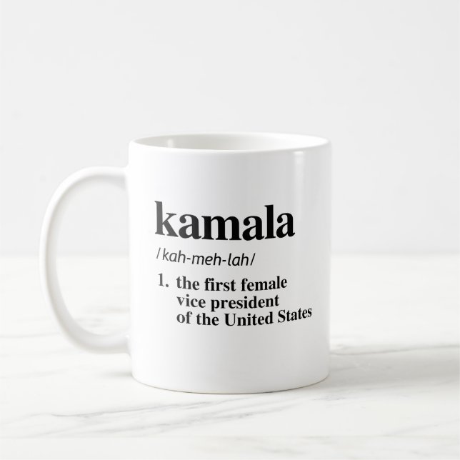 Taza De Café Definición de Kamala: Primera Vicepresidenta (Izquierda)