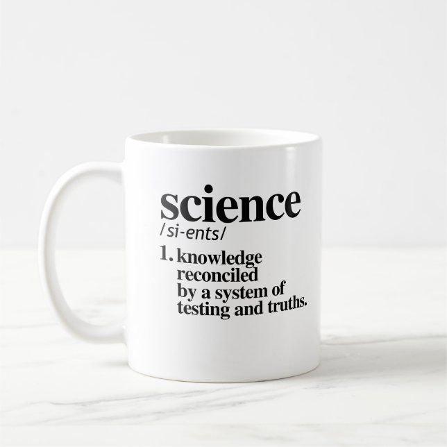 Taza De Café Definición de la ciencia - conocimiento (Izquierda)