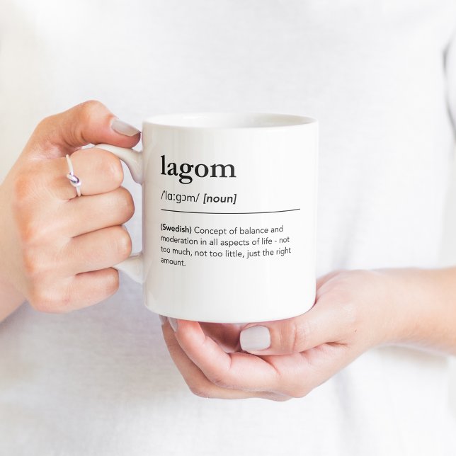 Taza De Café Definición de lagom escandinavo sueco nórdico (Subido por el creador)