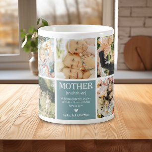 Taza De Café Definición de madre de Collage de fotos de persona