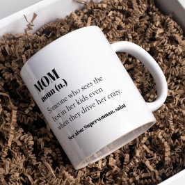 Taza De Café Definición de mamá Día de regalo moderno de regalo