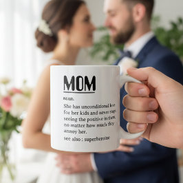 Taza De Café Definición de mamá personalizado para el Día de la