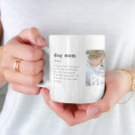 Taza De Café Definición de mejor madre de perro | Tres fotos<br><div class="desc">Montaje de fotos moderno de 3. Presentando una dulce definición de lo que es una madre de perro con un espacio para el mensaje personalizado. ¡Esta taza personalizada hace un regalo perfecto para la madre del perro en tu vida! Divertido, fácil y único - hace un gran regalo para cumpleaños,...</div>