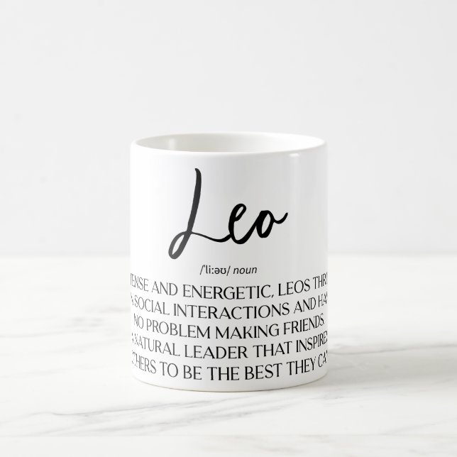 Taza De Café Definición de Mug/Leo de Rótulo celestial zodiaco (Centro)