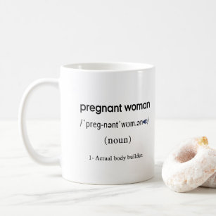 Taza De Café definición de mujer embarazada divertida