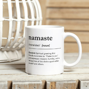 Taza De Café Definición de Namaste Yoga Atención Plena