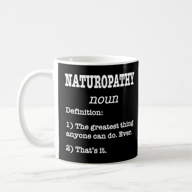 Taza De Café Definición De Naturopatía Para La Práctica De La N (Izquierda)