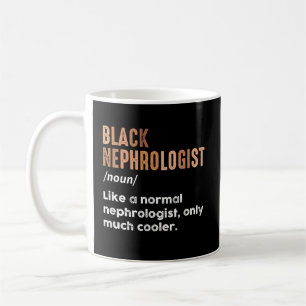 Taza De Café Definición de Nefrólogo Negro Divertida Nefrología