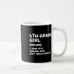 Taza De Café Definición de niña de 5º grado divertida para estu