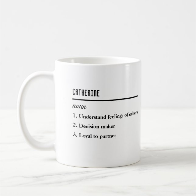 Taza De Café Definición de nombre personalizada (Izquierda)