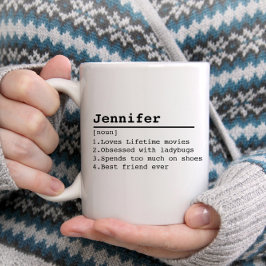 Taza De Café Definición de nombre personalizada Café Mug