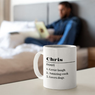 Taza De Café Definición de nombre personalizada Día del padre n