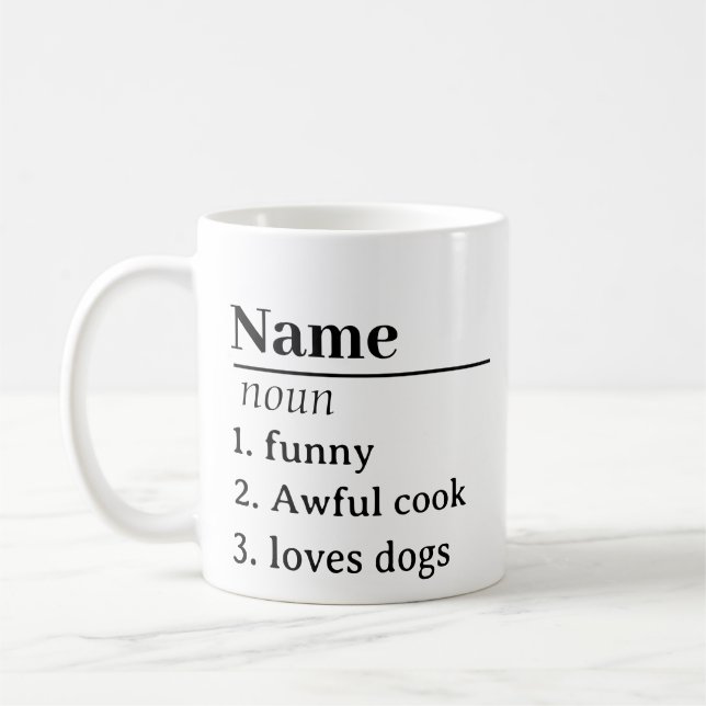 Taza De Café Definición de nombre personalizada Mug Regalos Ide (Izquierda)