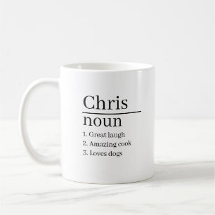 Taza De Café Definición de nombre personalizada Mug Regalos Ide
