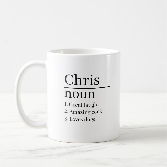 Taza De Café Definición de nombre personalizada Mug Regalos Ide (Izquierda)