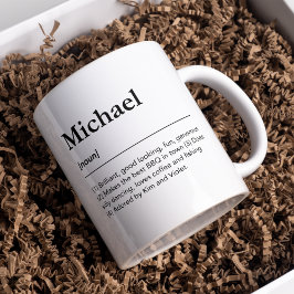 Taza De Café Definición de nombre personalizada para él