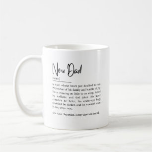 Taza De Café Definición de nuevo papá: cita divertida y conmove