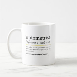 Taza De Café Definición de Optometrista Sustantivo Humor Cuidad