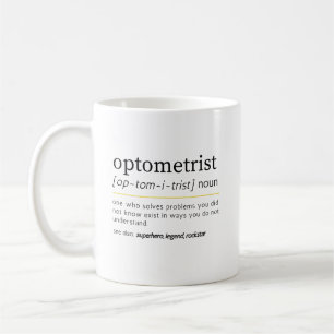 Taza De Café Definición de Optometrista Sustantivo Humor Cuidad