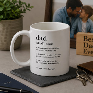 Taza De Café Definición de Papá Divertido Moderno Regalo del Dí
