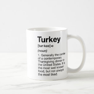 Taza De Café Definición de pavo divertido disfraz de cena de Ac