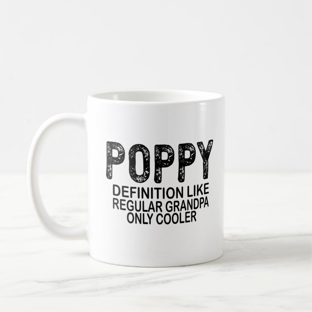 Taza De Café Definición de POPPY Como Abuelo Regular Sólo Refri (Izquierda)