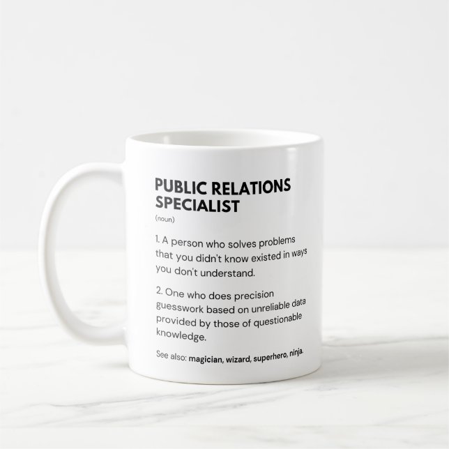 Taza De Café Definición de trabajador especializado en relacion (Izquierda)