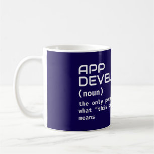 Taza De Café Definición de trabajo de desarrollador de aplicaci