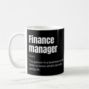 Taza De Café Definición de trabajo divertida de Finance Manager