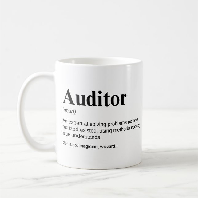 Taza De Café Definición de trabajo divertida del auditor (Izquierda)