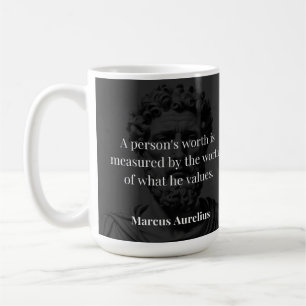 Taza De Café Definición de Valor: Marcus Aurelius en Valores