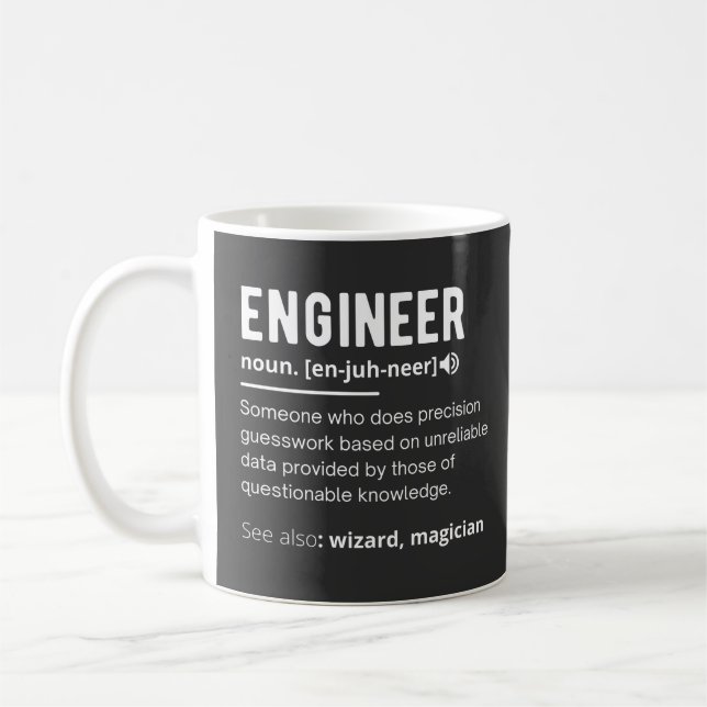 TAZA DE CAFÉ DEFINICIÓN DEL INGENIERO (Izquierda)