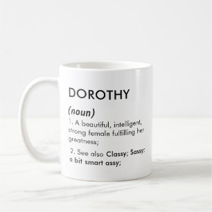 Taza De Café Definición del nombre Dorothy editable, nombre per