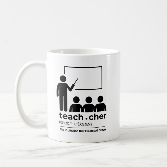 Taza De Café "Definición del profesor" Café Inspirador (Izquierda)