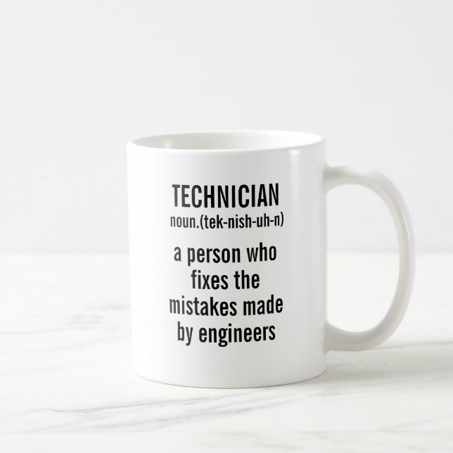 Taza De Café Definición del técnico una persona que fija el (Derecha)