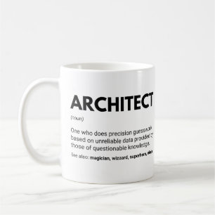 Taza De Café Definición divertida de arquitectos e ingenieros