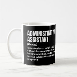 Taza De Café Definición divertida de asistente administrativo